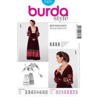 Strih Burda 7171 - Renesančné šaty