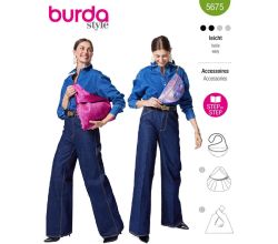 Strih Burda 5675 - Kabelka cez rameno, taška