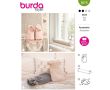Strih Burda 5676 - Domáce šľapky, ochrana proti prievanu, obal na ohrievaciu fľašu