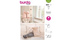Strih Burda 5676 - Domáce šľapky, ochrana proti prievanu, obal na ohrievaciu fľašu