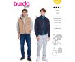 Strih Burda 5681 - Pánska bunda bluzón na zips, vesta