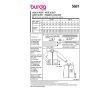 Strih Burda 5681 - Pánska bunda bluzón na zips, vesta
