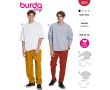 Strih Burda 5682 - Pánska mikina, pánske splývavé tričko