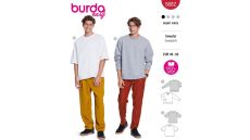 Strih Burda 5682 - Pánska mikina, pánske splývavé tričko