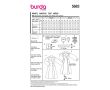 Strih Burda 5683 - Kabát s dvojradovým zapínaním, kabát so širokou sukňou