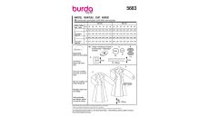Strih Burda 5683 - Kabát s dvojradovým zapínaním, kabát so širokou sukňou