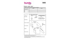Strih Burda 5685 - Blúzka so skladmi, blúzka s prestrihmi na rukávoch