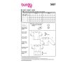 Strih Burda 5687 - Blúzka s golierom, blúzka peplum, zapínacia blúzka