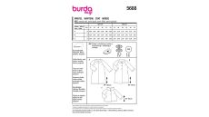 Strih Burda 5688 - Retro kabát, áčkový kabát, krátky kabátik
