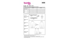 Strih Burda 5690 - Široká sukňa, kolesová sukňa, dlhá sukňa