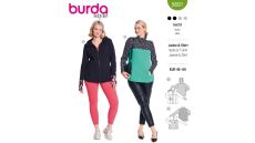 Strih Burda 5691 - Športové tričko, funkčná bunda na zips