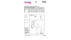 Strih Burda 5692 - Tunika v štýle 70. rokov, voľná blúzka, dvojvrstvová blúzka