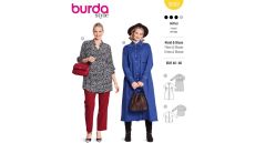 Strih Burda 5693 - Košeľové šaty, kabátové šaty, košeľová tunika