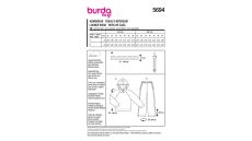 Strih Burda 5694 - Mikina s kapucňou, teplákové nohavice s gumou v páse