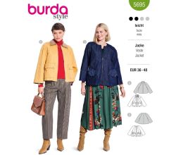 Strih Burda 5695 - Bunda, sako na zips