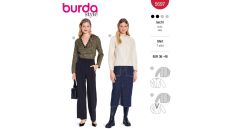 Strih Burda 5697 - Elegantný top, koženkový top