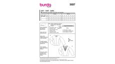 Strih Burda 5697 - Elegantný top, koženkový top