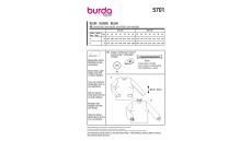 Strih Burda 5701 - Minimalistický top s dlhým rukávom, rolák