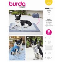 Strih Burda 5702 - Šatka a kabátik pre psa, cestovný pelech, hračka