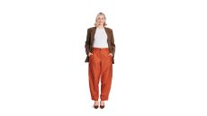 Strih Burda 5703 - Športovo-elegantné nohavice, kargo nohavice, nohavice s gumou v páse