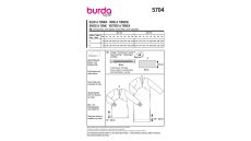 Strih Burda 5704 - Empírové šaty s dlhým rukávom, tunika s bočnými rázporkami