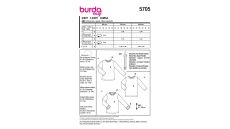 Strih Burda 5705 - Tričko so širokým krčným lemom, tričko s dlhým rukávom