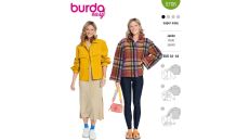 Strih Burda 5706 - Bunda, vrchná košeľa, menčestrová košeľa