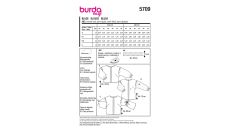 Strih Burda 5709 - Košeľová blúzka, blúzka s naberanými rukávmi
