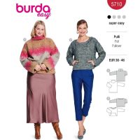 Strih Burda 5710 - Rolák, sveter