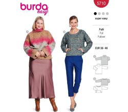 Strih Burda 5710 - Rolák, sveter