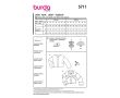 Strih Burda 5711 - Krátka bunda, džínsová bunda, krátke sako so skrytým zapínaním