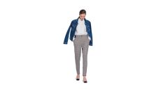 Strih Burda 5712 - Nohavice s pukmi, elegantné úzke nohavice