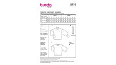 Strih Burda 5716 - Mikina, sveter, rolák
