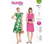 Strih Burda 5719 - Áčkové šaty s okrúhlym výstrihom