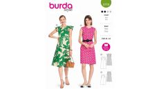 Strih Burda 5719 - Áčkové šaty s okrúhlym výstrihom