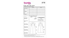 Strih Burda 5719 - Áčkové šaty s okrúhlym výstrihom
