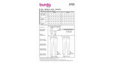 Strih Burda 5722 - Pánske nohavice, nohavice so skladmi