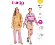 Strih Burda 5723 - Tunika, dlhá košeľa, voľná košeľa, košeľa so skrytým zapínaním, vrchná košeľa
