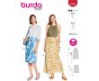Strih Burda 5725 - Zavinovacie sukne, sukne so skladmi