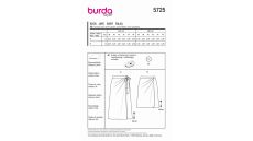 Strih Burda 5725 - Zavinovacie sukne, sukne so skladmi