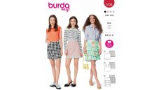 Strih Burda 5726 - Áčková sukňa, sukňa s volánikmi, minisukňa
