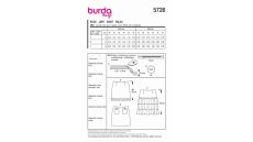 Strih Burda 5726 - Áčková sukňa, sukňa s volánikmi, minisukňa