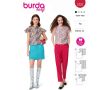 Strih Burda 5727 - Blúzka s prepínaním na chrbte, top bez rukávov, crop top