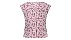 Strih Burda 5727 - Blúzka s prepínaním na chrbte, top bez rukávov, crop top
