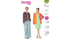 Strih Burda 5729 - Kabátik, francúzske sako, športová bunda