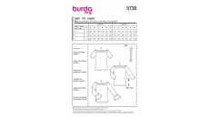 Strih Burda 5730 - Tričko s lodičkovým výstrihom, tričko so spadnutými ramenami