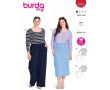 Strih Burda 5731 - Tričko so srdiečkovým výstrihom, tričko s hranatým výstrihom