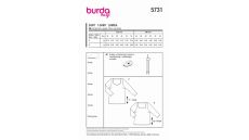 Strih Burda 5731 - Tričko so srdiečkovým výstrihom, tričko s hranatým výstrihom