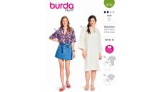 Strih Burda 5733 - Voľné tunikové šaty, blúzka s plastrónom