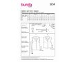 Strih Burda 5734 - Košeľa bez rukávu, zapínacia blúzka